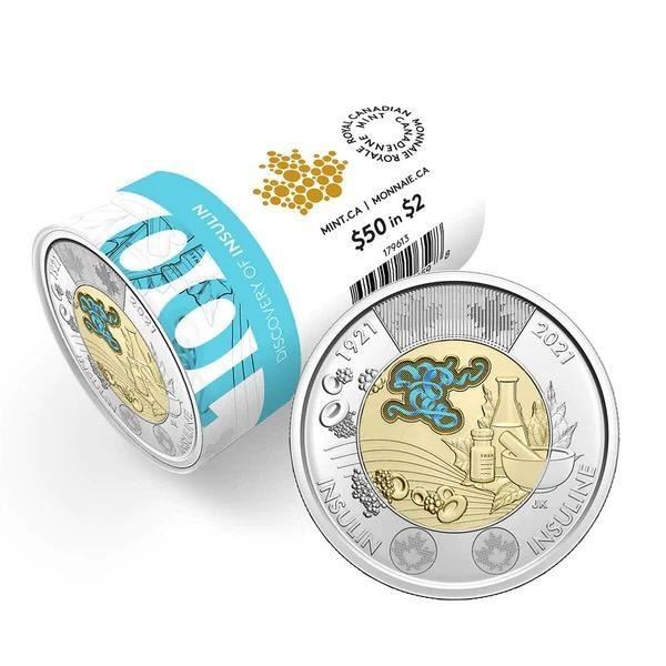 RCM Special Wrap Colour Roll $2  - 100 Years Discovery of Insulin - 25 x $2