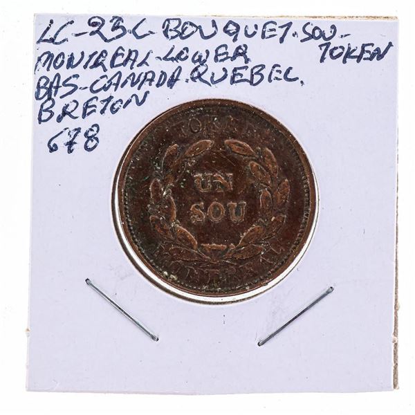 LC-23C Bouquet UN SOU Token, Montreal Lower BAS-Canada Quebec 678