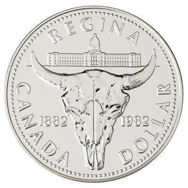 1982 Canada the City of Regina Centennial Proof .50 Silver Dollar