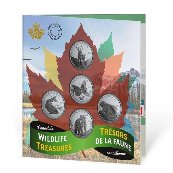 2019 50-cent Canada's Wildlife Treasures 5-coin Set
