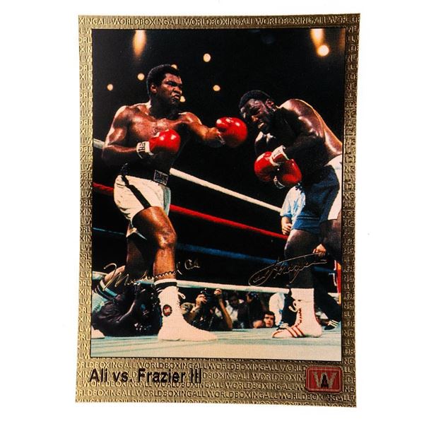 Ali vs. Frazier 23kt Gold Leaf Card -Oct. 01, 1975