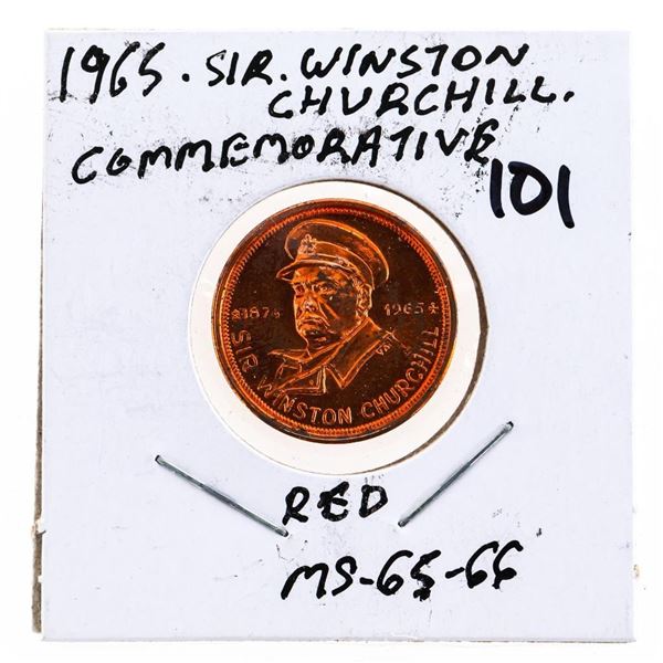 1965 Sir Winston Churchill Commemorative  RED MS65-66