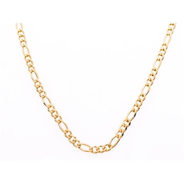 18kt Gold Overlay Figaro Chain/Necklace 18"