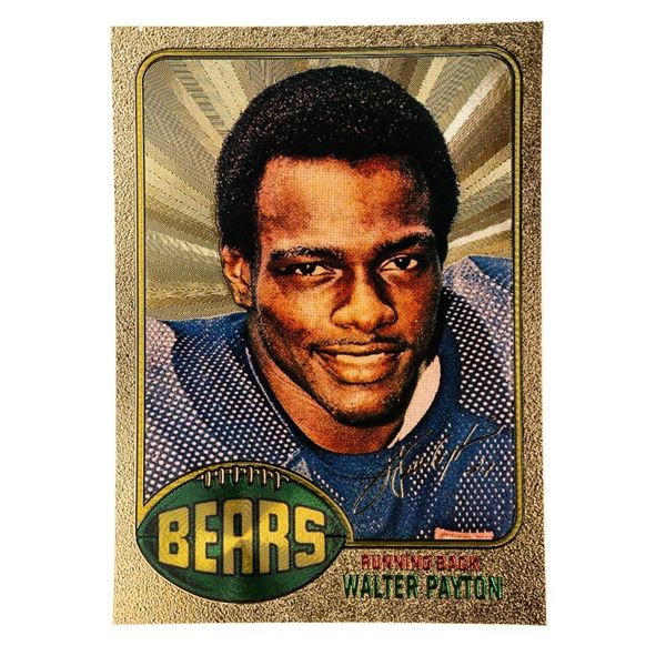 Chicago Bears -Walter Payton 23kt Gold Leaf Card 1975