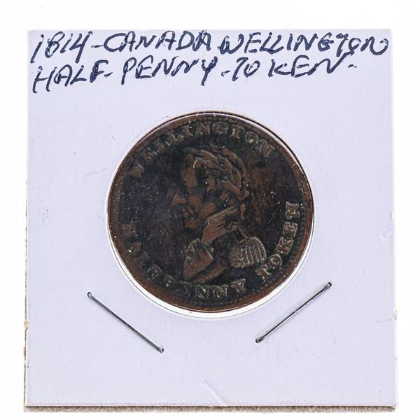 1814 Canada Wellington Half Penny Token