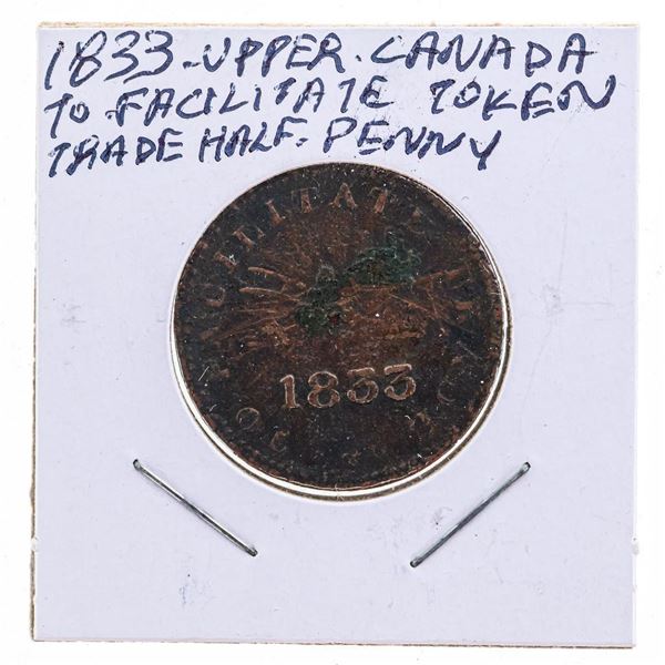 1833 Upper Canada To Facilitate Token Trade Half Penny