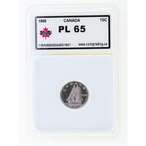 Canada 1966 Ten Cents PL65 KSA
