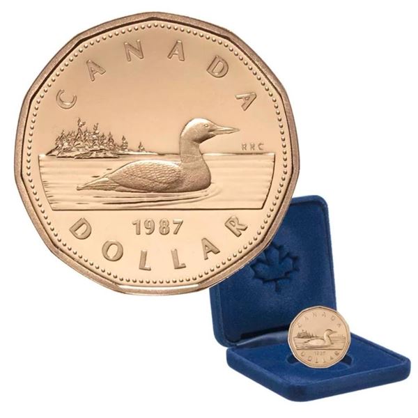 RCM 1987 Proof Loon Dollar
