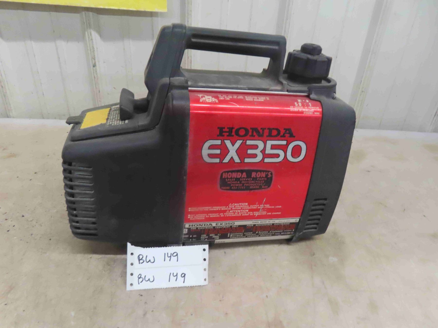 Ex350 Honda EX350 Generator - McSherry Auction Service Ltd.