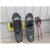 Image 1 : Rock Water Snow Shoes 31'' x 9'' , Walking Sticks 