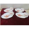 Image 2 : Federal Glass Blossom Milk Glass Luncheon Plate with 
