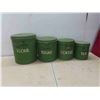 Image 2 : Vintage 4pce Canister Set, Sifter & More 