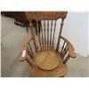 Image 4 : Antique Press Back Rocking Chair with Lions Head 