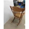 Image 7 : Antique Press Back Rocking Chair with Lions Head 