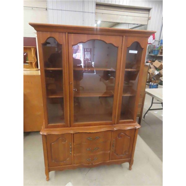 Maple China Cabinet 70'' x 47'' x 14'' 