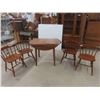 Image 1 : Table Drop Leaf 30'' H x 42'' Diam. & 4 Chairs 