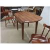 Image 3 : Table Drop Leaf 30'' H x 42'' Diam. & 4 Chairs 