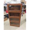 Image 1 : 4 Tier Modern Book Case 60'' x 12'' x 29'' - top glass cover needs some repair
