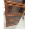 Image 4 : 4 Tier Modern Book Case 60'' x 12'' x 29'' - top glass cover needs some repair