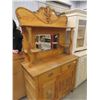 Image 2 : Antique Buffet with Tall Wood Framed Mirror  78'' x 45'' x 19'' 