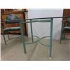 Image 3 : Wrought Iron and Glass Table 29 1/2'' x 47'' x 47'' with
