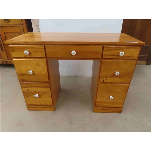 Wood 7 Drawer Desk 30'' x 42'' x 18'' 