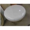 Image 9 : 3 Hand Painted Items : Oval Mirror 33'' x 24'' , Stand 3 
