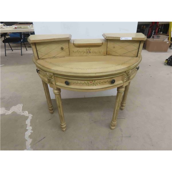 Hand Painted Desk, or, Vanity If You Add a 