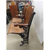 Image 3 : Old Theatre Seats Wood with Cast End Flip 