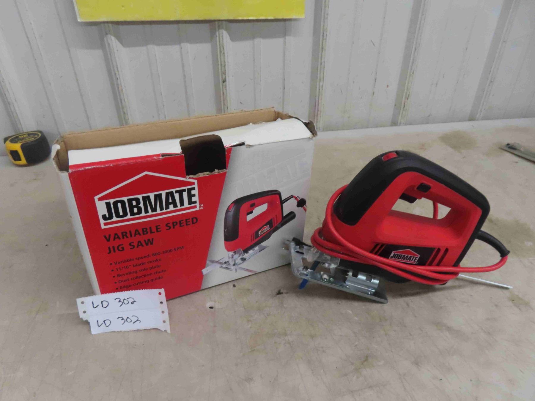 Jobmate Variable Speed Jig Saw - McSherry Auction Service Ltd.