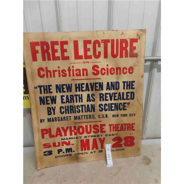 Vintage Christian Science Playhouse Theatre Street 