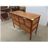Image 2 : Wood, Wicker Organizer/Dresser 30'' x 43'' x 15 1/2'' 