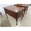 Image 8 : 2 Walnut End Tables / Night Stands 2 Drawer 22'' x 