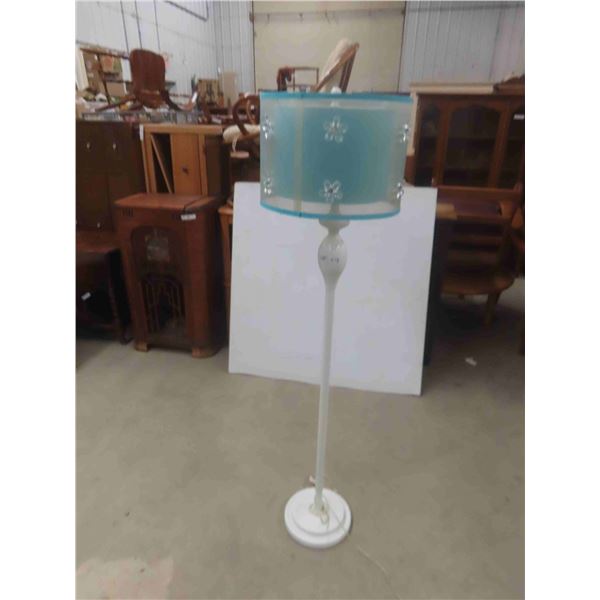 Floor Lamp with Eyeshadow Blue Shade 