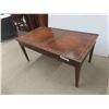 Image 2 : Antique Coffee Table with Leather Inlay & 2 Drawers 