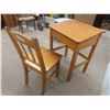 Image 6 : Wood School Desk & Chair 
