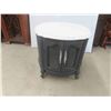 Image 1 : Marble Top End Table (Painted) 23'' H x 24'' x 24'' 