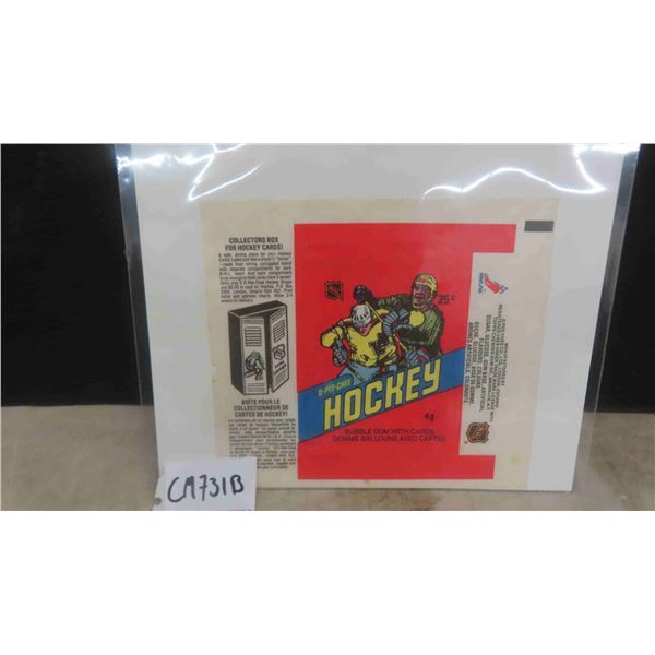1981/82 O-Pee-Chee Hockey Wrapper 