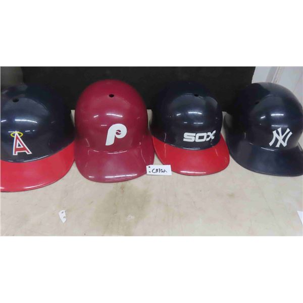 4 Baseball Plastic Helmets 