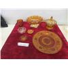 Image 1 : Gold Colored Glass Covered Candy Dish, Platter
