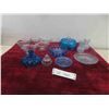 Image 1 : Colored Glass Fruit Nappies, Ashtray, Covered Dishes 