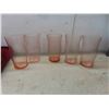 Image 2 : 12pcs Rose Colored Glassware 