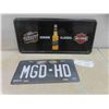 Image 1 : MGD/Harley Metal Sign 18'' x 8'' , Novelty License