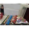 Image 1 : Rolls of Gift Wrap, Tags, Bows & Storage Tote