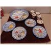 Image 1 : Salad Bowl with 4 Side Plates, 4 Tea Cups, Paragon 