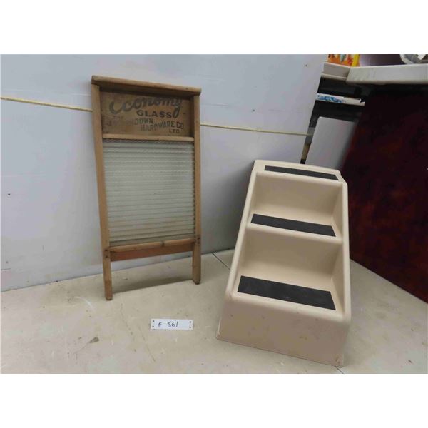 Economy Washboard , Folding Stepper