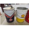Image 2 : 5 Gallon Oil Pails : Gulf, Shell, Gasoline