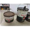 Image 2 : 4 BA Oil / Grease Pails (1) 5 Gallon, (2) 25lbs,
