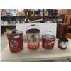 Image 1 : 4 Anglo Oil Grease Pails/Cans (2) 5 Gallon, (1)