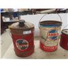Image 2 : 4 Anglo Oil Grease Pails/Cans (2) 5 Gallon, (1)